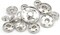 55 Sets Sew-on Snap Buttons Metal Snap Fastener Durable Press Studs Buttons for Sewing Clothing, 4 Sizes (Silver)